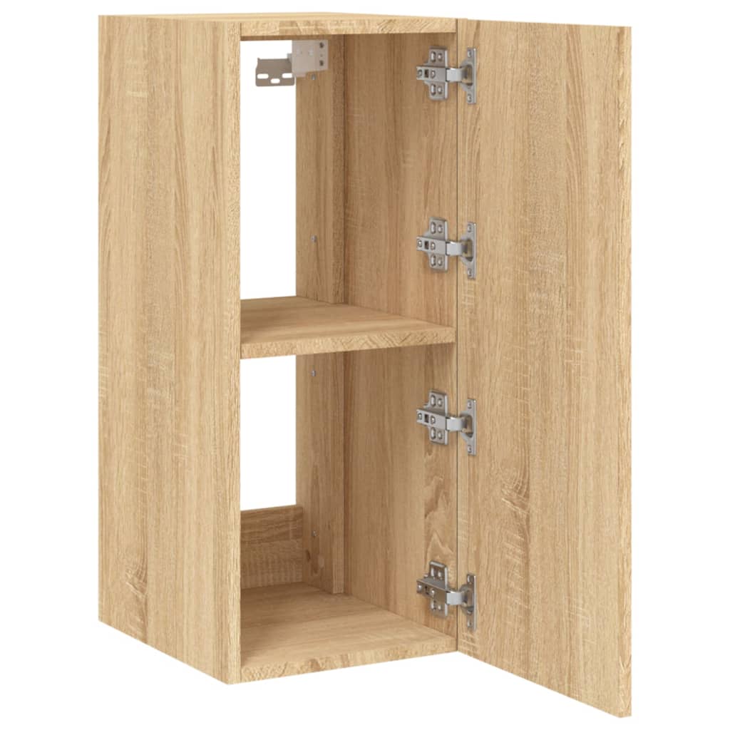 Tv-wandmeubel met LED-verlichting 30,5x35x70 cm sonoma eiken is nu te koop bij PeponiXL, paradijselijk wonen!
