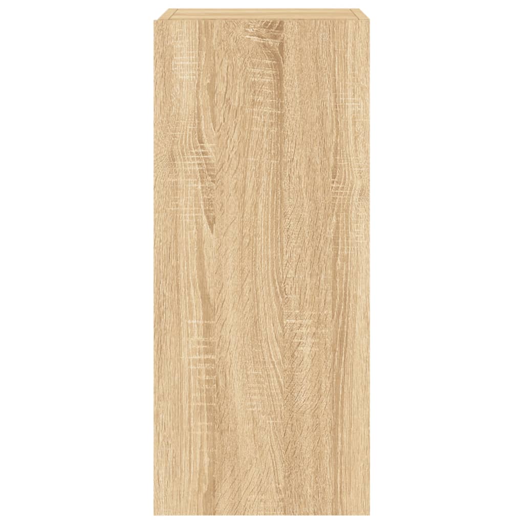 Tv-wandmeubel met LED-verlichting 30,5x35x70 cm sonoma eiken is nu te koop bij PeponiXL, paradijselijk wonen!