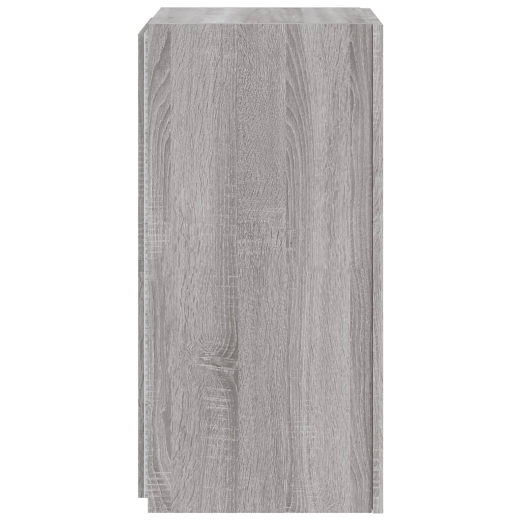 Tv-wandmeubel met LED-verlichting 30,5x35x70 cm grijs sonoma is nu te koop bij PeponiXL, paradijselijk wonen!