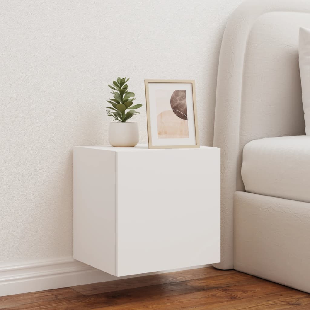 Tv-wandmeubel met LED-verlichting 40,5x35x40 cm wit is nu te koop bij PeponiXL, paradijselijk wonen!