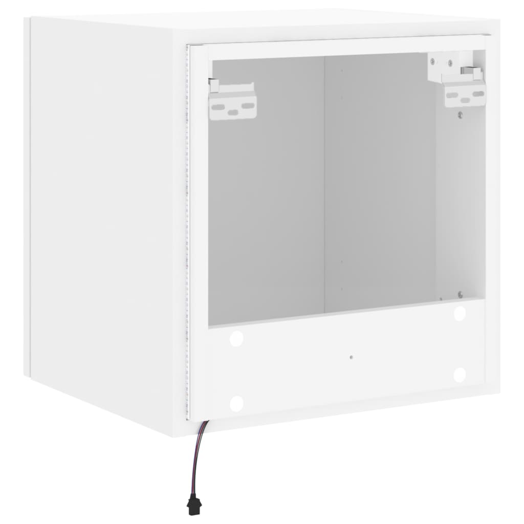 Tv-wandmeubel met LED-verlichting 40,5x35x40 cm wit is nu te koop bij PeponiXL, paradijselijk wonen!