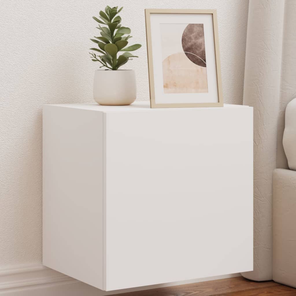 Tv-wandmeubel met LED-verlichting 40,5x35x40 cm wit is nu te koop bij PeponiXL, paradijselijk wonen!