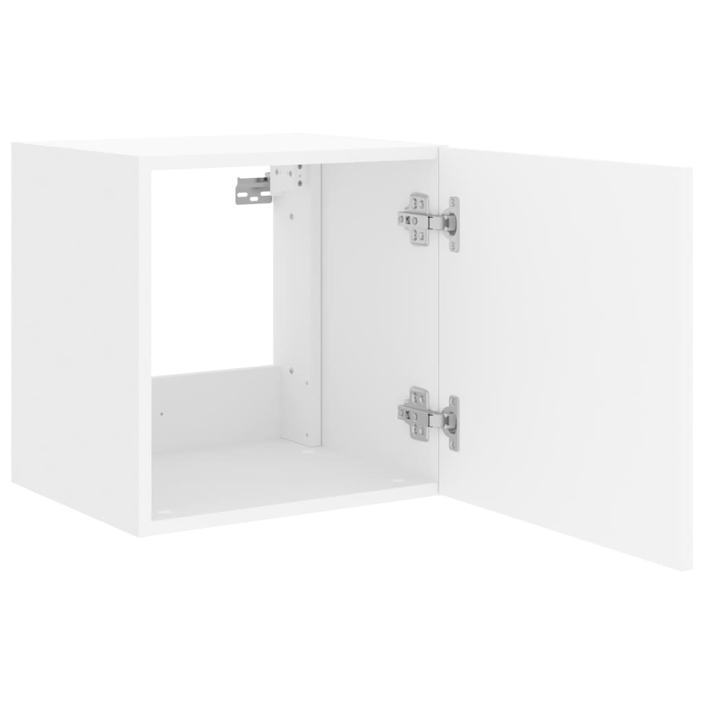 Tv-wandmeubelen met LED-verlichting 2 st 40,5x35x40 cm wit is nu te koop bij PeponiXL, paradijselijk wonen!