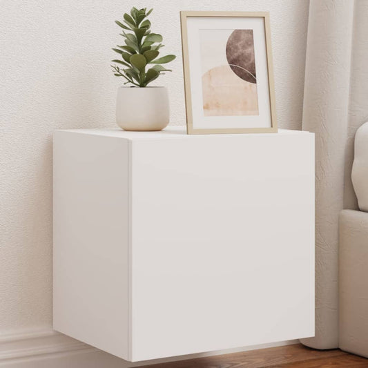 Tv-wandmeubelen met LED-verlichting 2 st 40,5x35x40 cm wit is nu te koop bij PeponiXL, paradijselijk wonen!