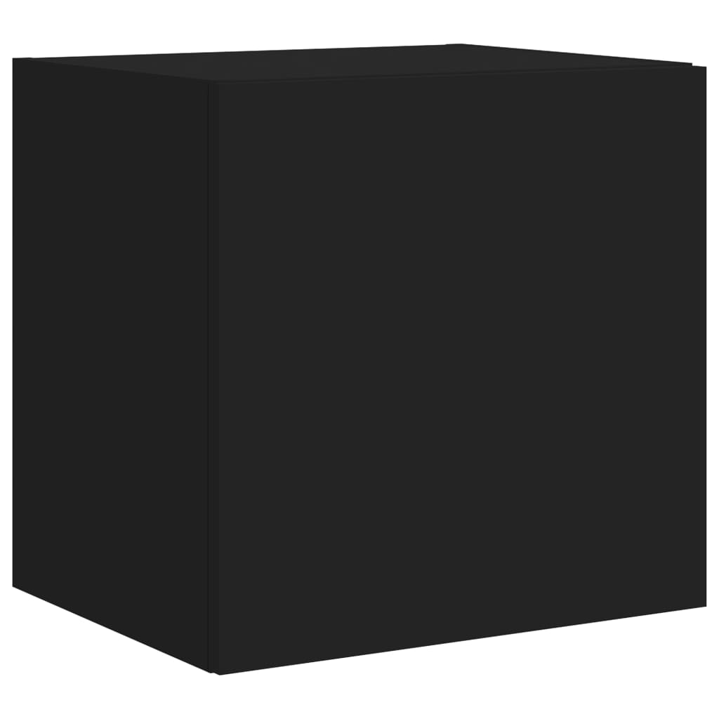 Tv-wandmeubelen met LED-verlichting 2 st 40,5x35x40 cm zwart is nu te koop bij PeponiXL, paradijselijk wonen!
