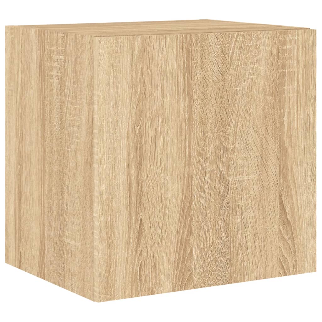Tv-wandmeubel met LED-verlichting 40,5x35x40 cm sonoma eiken is nu te koop bij PeponiXL, paradijselijk wonen!