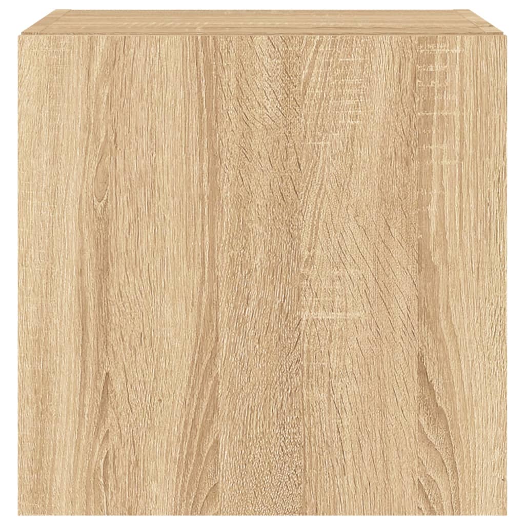 Tv-wandmeubel met LED-verlichting 40,5x35x40 cm sonoma eiken is nu te koop bij PeponiXL, paradijselijk wonen!