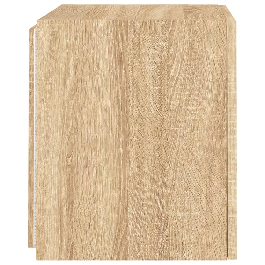 Tv-wandmeubel met LED-verlichting 40,5x35x40 cm sonoma eiken is nu te koop bij PeponiXL, paradijselijk wonen!