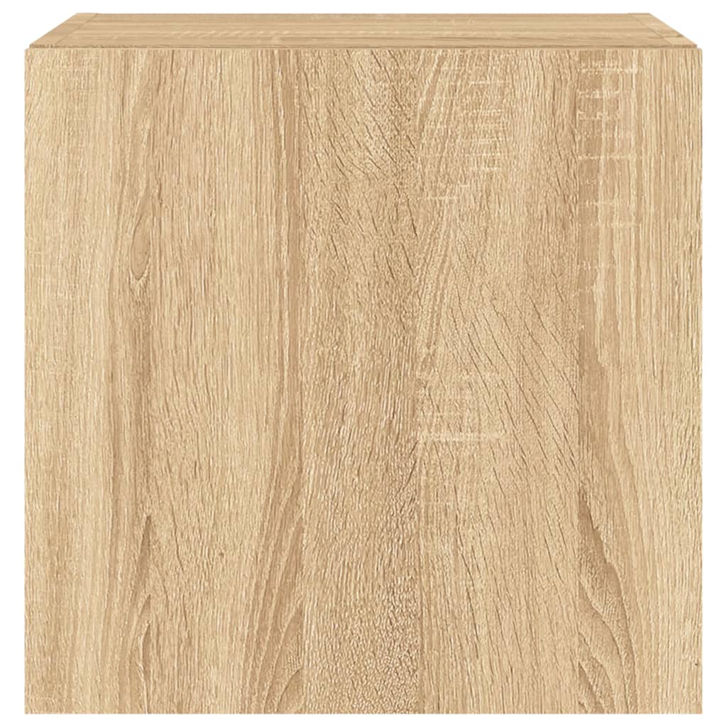 Tv-wandmeubelen met LED 2 st 40,5x35x40 cm sonoma eikenkleurig is nu te koop bij PeponiXL, paradijselijk wonen!