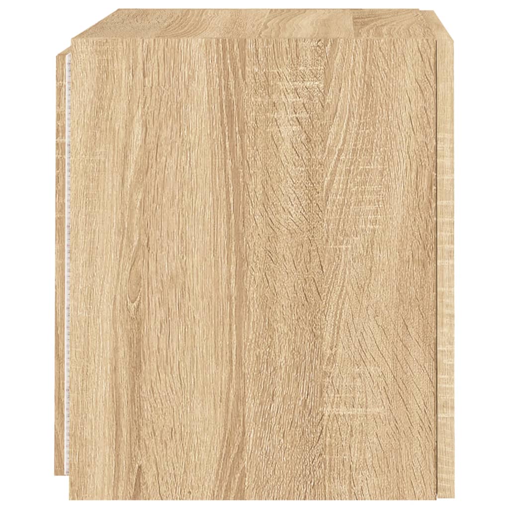Tv-wandmeubelen met LED 2 st 40,5x35x40 cm sonoma eikenkleurig is nu te koop bij PeponiXL, paradijselijk wonen!