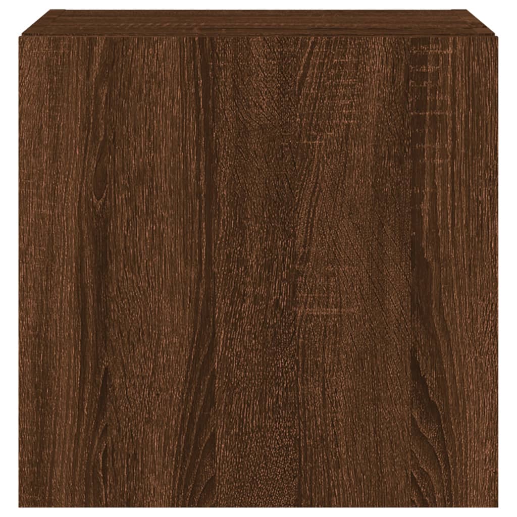 Tv-wandmeubel met LED-verlichting 40,5x35x40 cm bruineikenkleur is nu te koop bij PeponiXL, paradijselijk wonen!