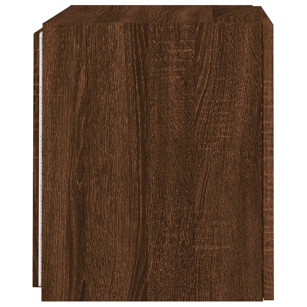 Tv-wandmeubel met LED-verlichting 40,5x35x40 cm bruineikenkleur is nu te koop bij PeponiXL, paradijselijk wonen!