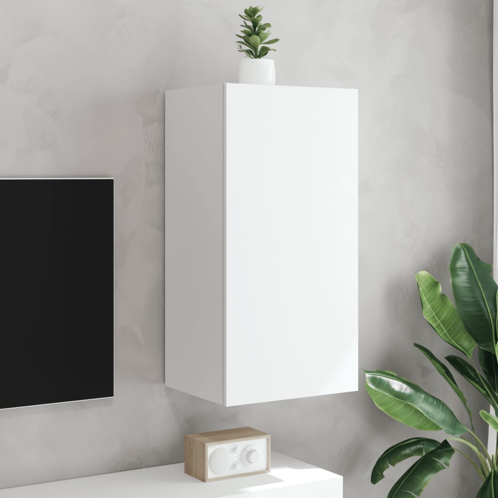 Tv-wandmeubel met LED-verlichting 40,5x35x80 cm wit is nu te koop bij PeponiXL, paradijselijk wonen!