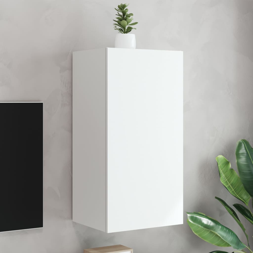 Tv-wandmeubel met LED-verlichting 40,5x35x80 cm wit is nu te koop bij PeponiXL, paradijselijk wonen!