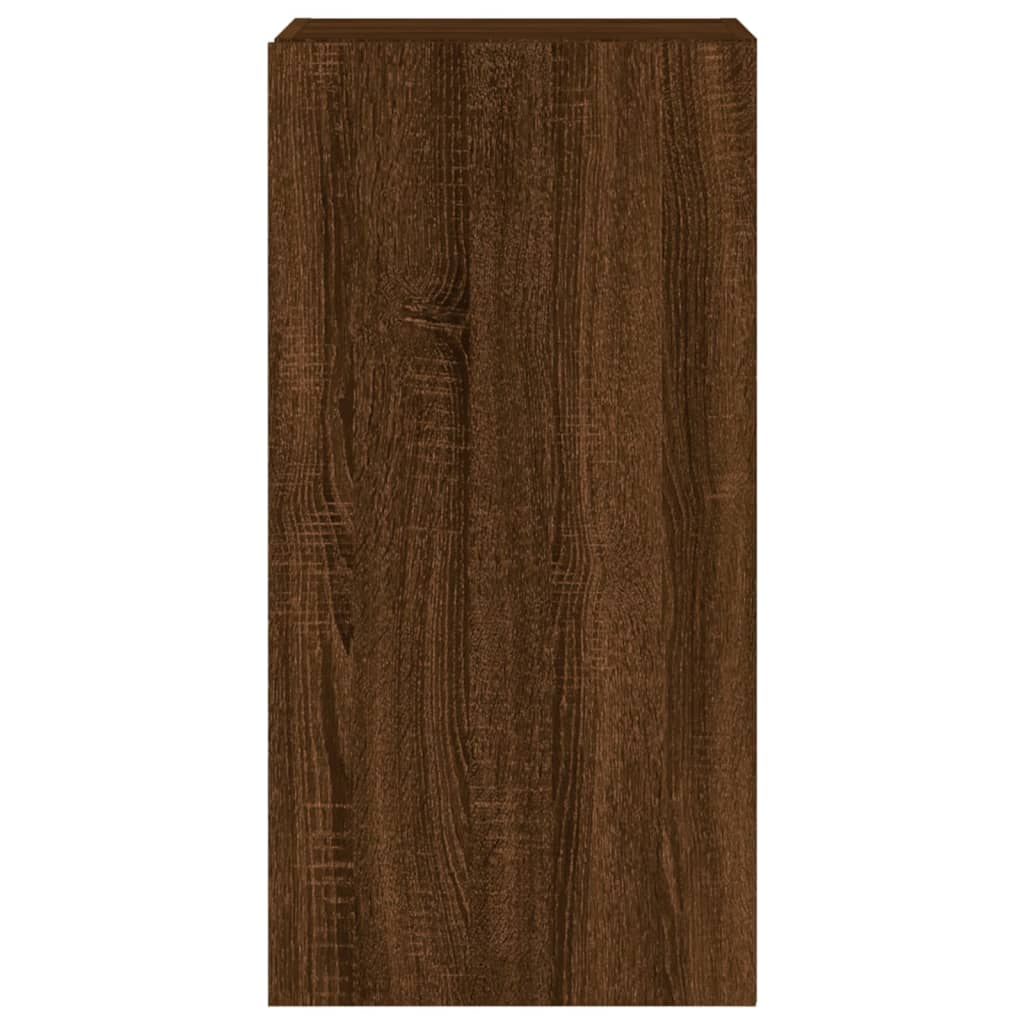 Tv-wandmeubel met LED-verlichting 40,5x35x80 cm bruineikenkleur is nu te koop bij PeponiXL, paradijselijk wonen!