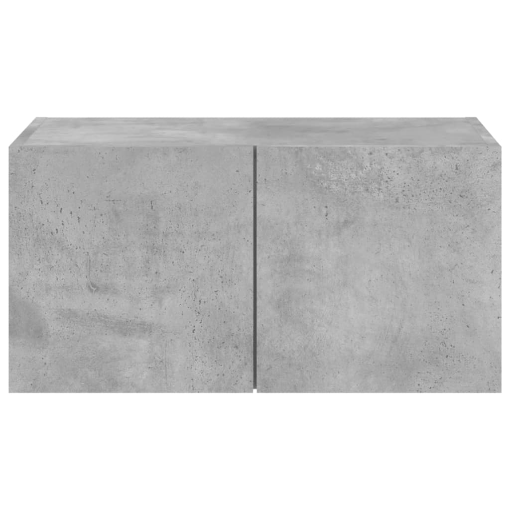 Tv-wandmeubel met LED-verlichting 60x35x31 cm betongrijs is nu te koop bij PeponiXL, paradijselijk wonen!