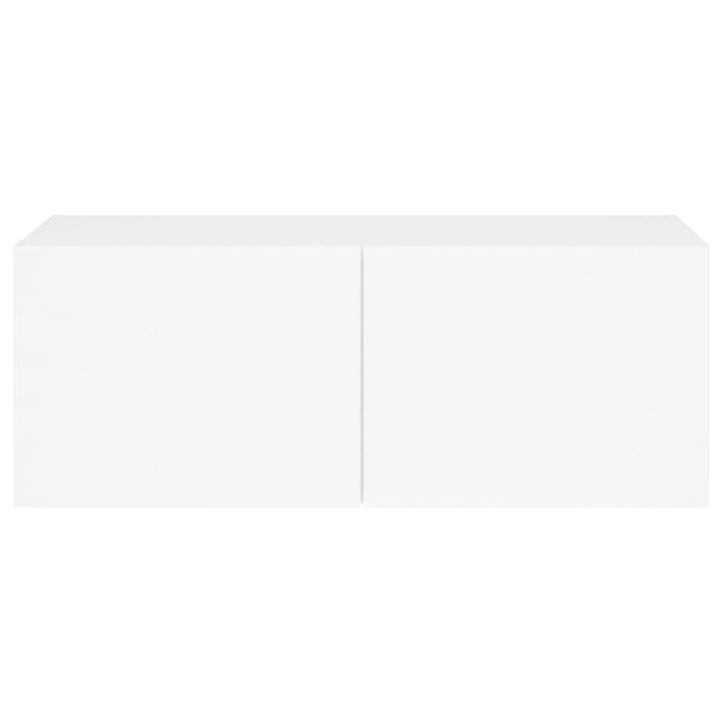 Tv-wandmeubel met LED-verlichting 80x35x31 cm wit is nu te koop bij PeponiXL, paradijselijk wonen!