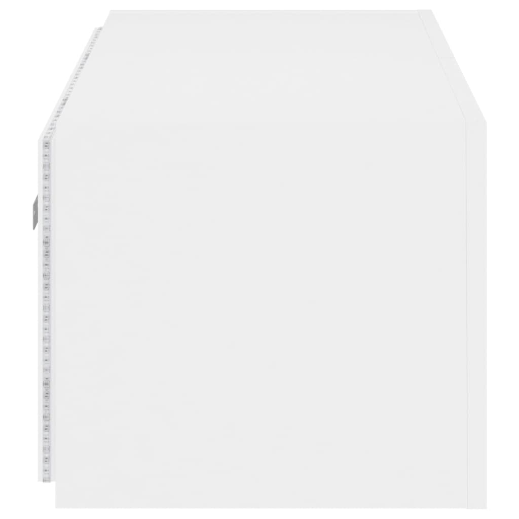 Tv-wandmeubel met LED-verlichting 80x35x31 cm wit is nu te koop bij PeponiXL, paradijselijk wonen!
