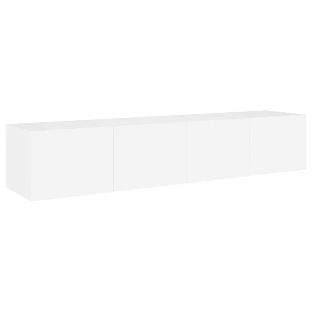 Tv-wandmeubels met LED-verlichting 2 st 80x35x31 cm wit is nu te koop bij PeponiXL, paradijselijk wonen!