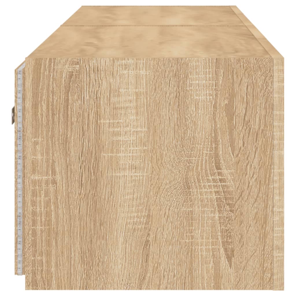 Tv-wandmeubels met LED 2 st 80x35x31 cm sonoma eikenkleurig is nu te koop bij PeponiXL, paradijselijk wonen!