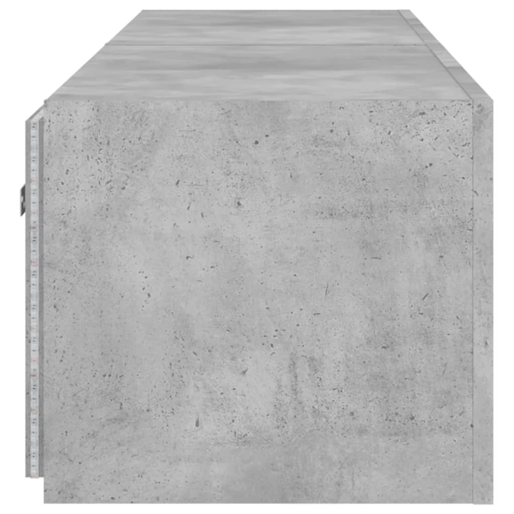 Tv-wandmeubels met LED-verlichting 2 st 80x35x31 cm betongrijs is nu te koop bij PeponiXL, paradijselijk wonen!