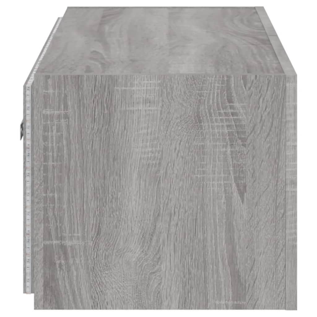 Tv-wandmeubel met LED-verlichting 80x35x31 cm grijs sonoma is nu te koop bij PeponiXL, paradijselijk wonen!