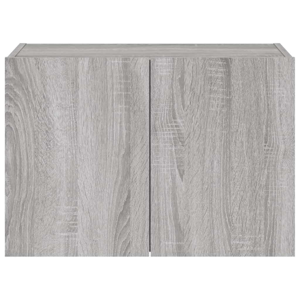 Tv-wandmeubel met LED-verlichting 60x35x41 cm grijs sonoma is nu te koop bij PeponiXL, paradijselijk wonen!