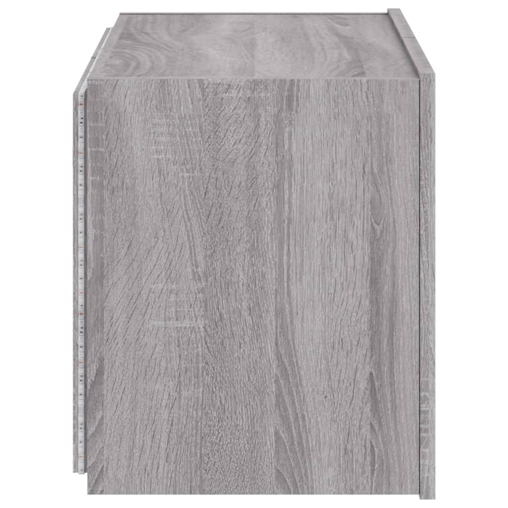 Tv-wandmeubel met LED-verlichting 60x35x41 cm grijs sonoma is nu te koop bij PeponiXL, paradijselijk wonen!