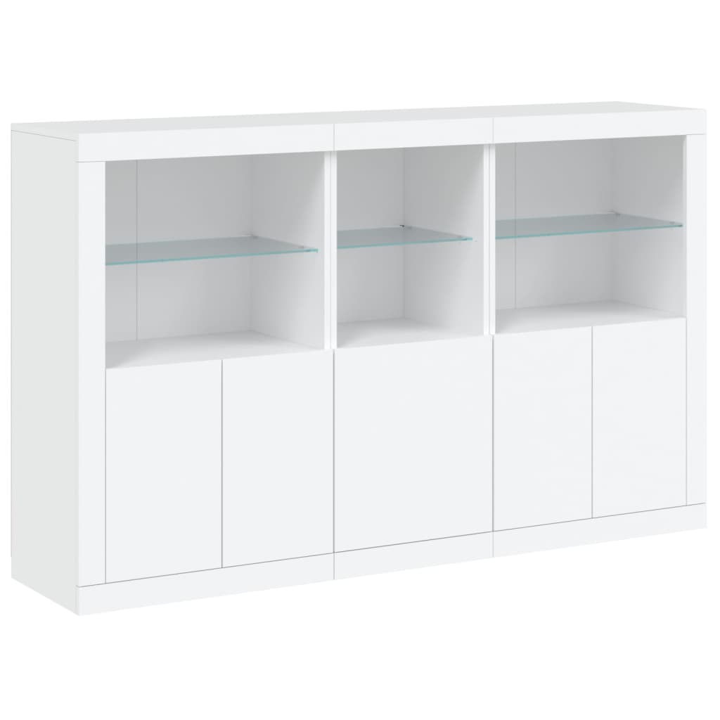 Dressoir met LED-verlichting 162x37x100 cm wit is nu te koop bij PeponiXL, paradijselijk wonen!