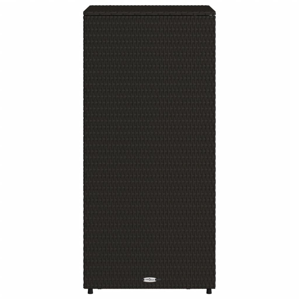 Tuinkast 50x55x115 cm poly rattan zwart is nu te koop bij PeponiXL, paradijselijk wonen!