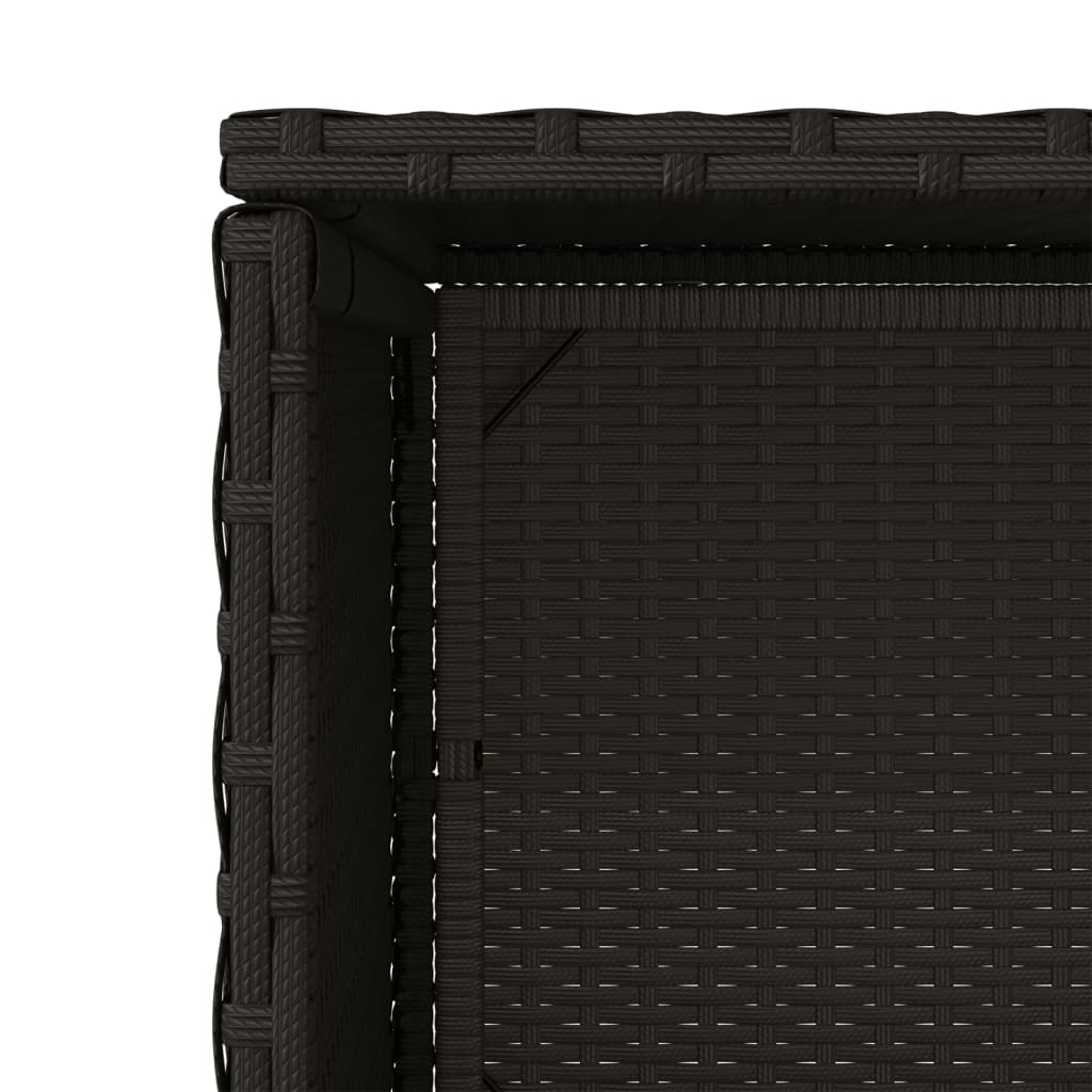 Tuinkast 50x55x115 cm poly rattan zwart is nu te koop bij PeponiXL, paradijselijk wonen!