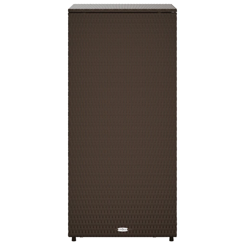 Tuinkast 50x55x115 cm poly rattan bruin is nu te koop bij PeponiXL, paradijselijk wonen!