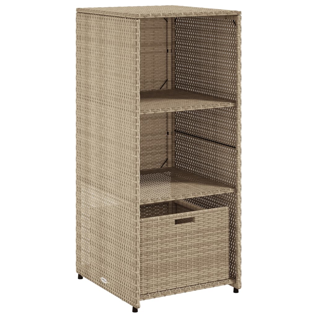 Tuinkast 50x55x115 cm poly rattan beige is nu te koop bij PeponiXL, paradijselijk wonen!