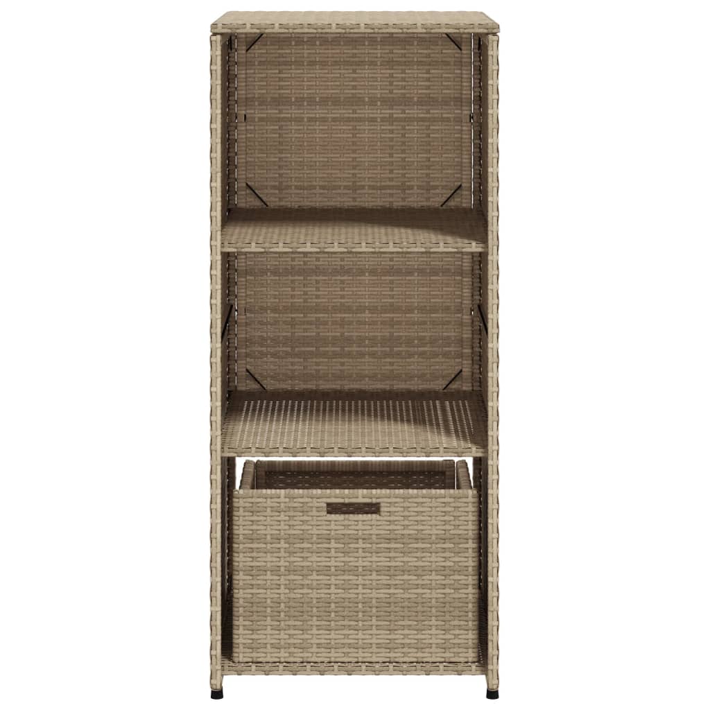Tuinkast 50x55x115 cm poly rattan beige is nu te koop bij PeponiXL, paradijselijk wonen!