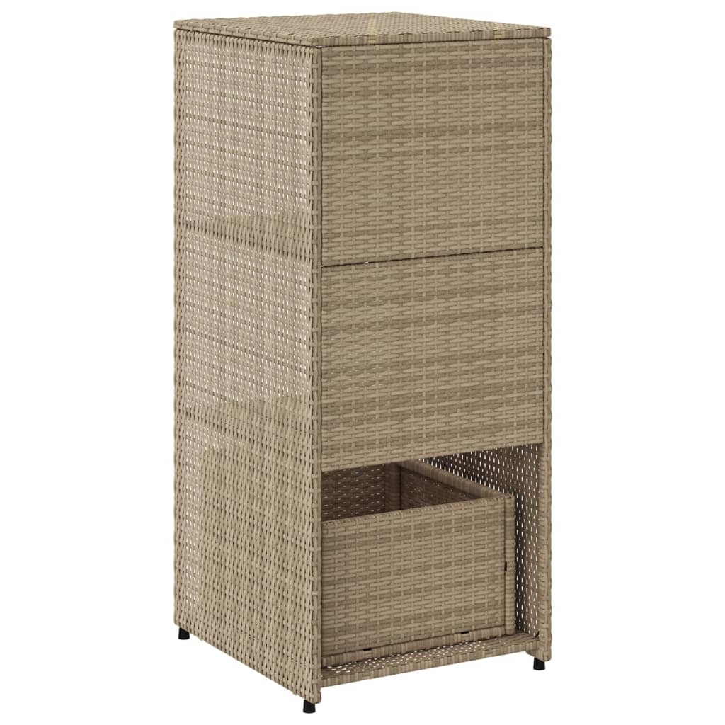 Tuinkast 50x55x115 cm poly rattan beige is nu te koop bij PeponiXL, paradijselijk wonen!