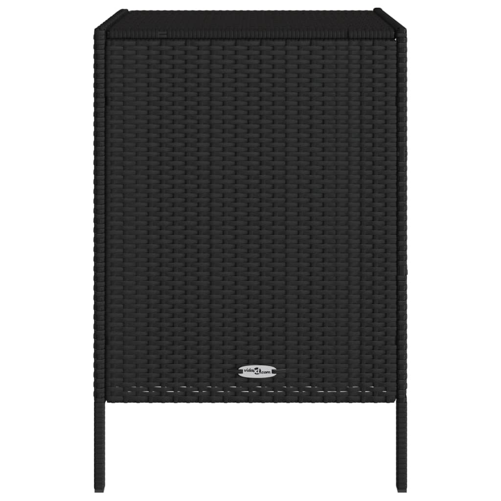 Tuinkast 55x59x80 cm poly rattan zwart is nu te koop bij PeponiXL, paradijselijk wonen!