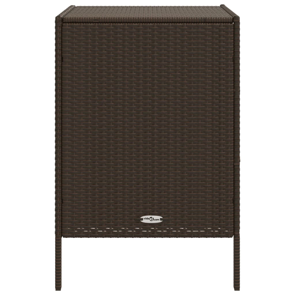 Tuinkast 55x59x80 cm poly rattan bruin is nu te koop bij PeponiXL, paradijselijk wonen!