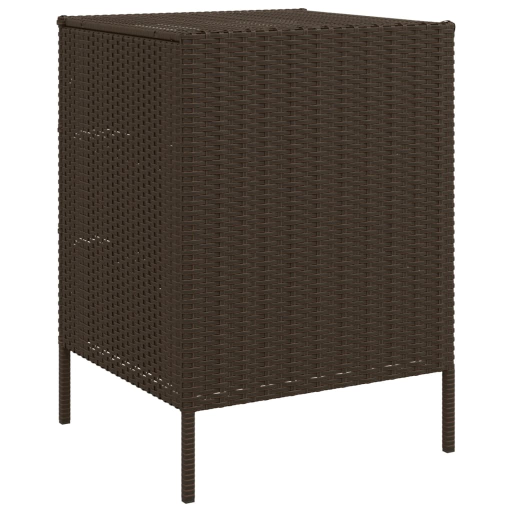 Tuinkast 55x59x80 cm poly rattan bruin is nu te koop bij PeponiXL, paradijselijk wonen!