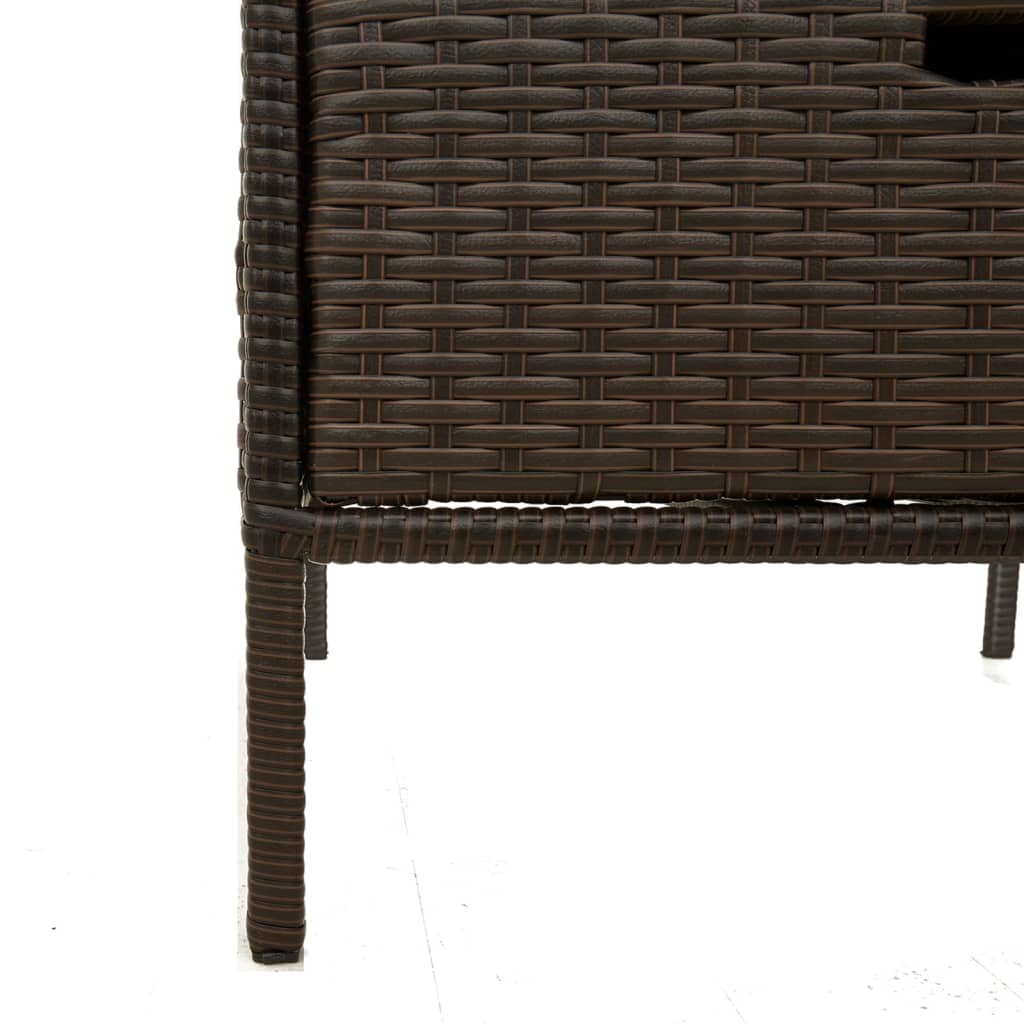 Tuinkast 55x59x80 cm poly rattan bruin is nu te koop bij PeponiXL, paradijselijk wonen!