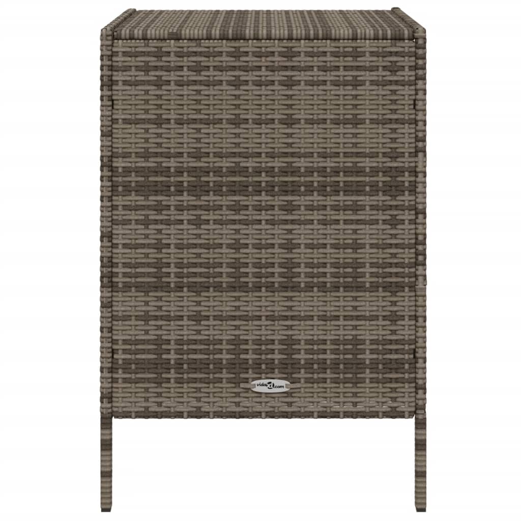 Tuinkast 55x59x80 cm poly rattan grijs is nu te koop bij PeponiXL, paradijselijk wonen!