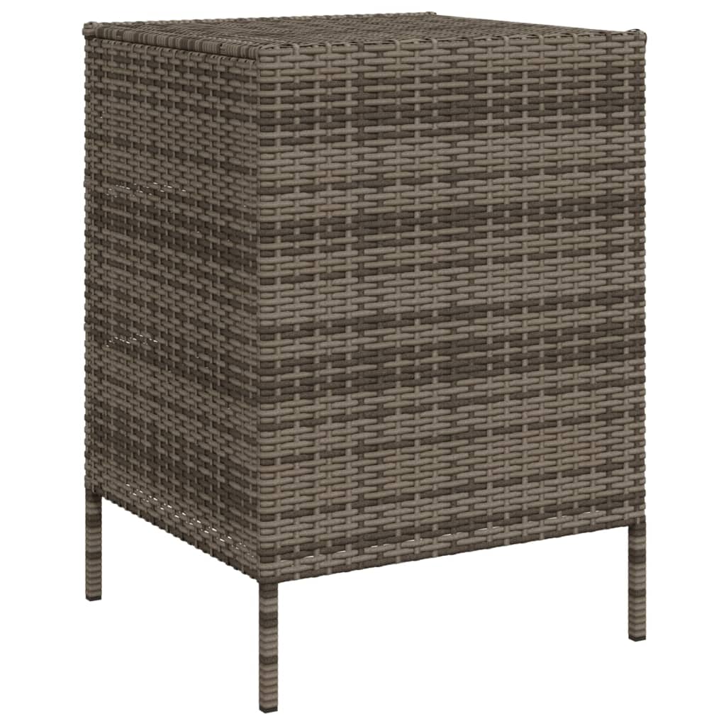 Tuinkast 55x59x80 cm poly rattan grijs is nu te koop bij PeponiXL, paradijselijk wonen!