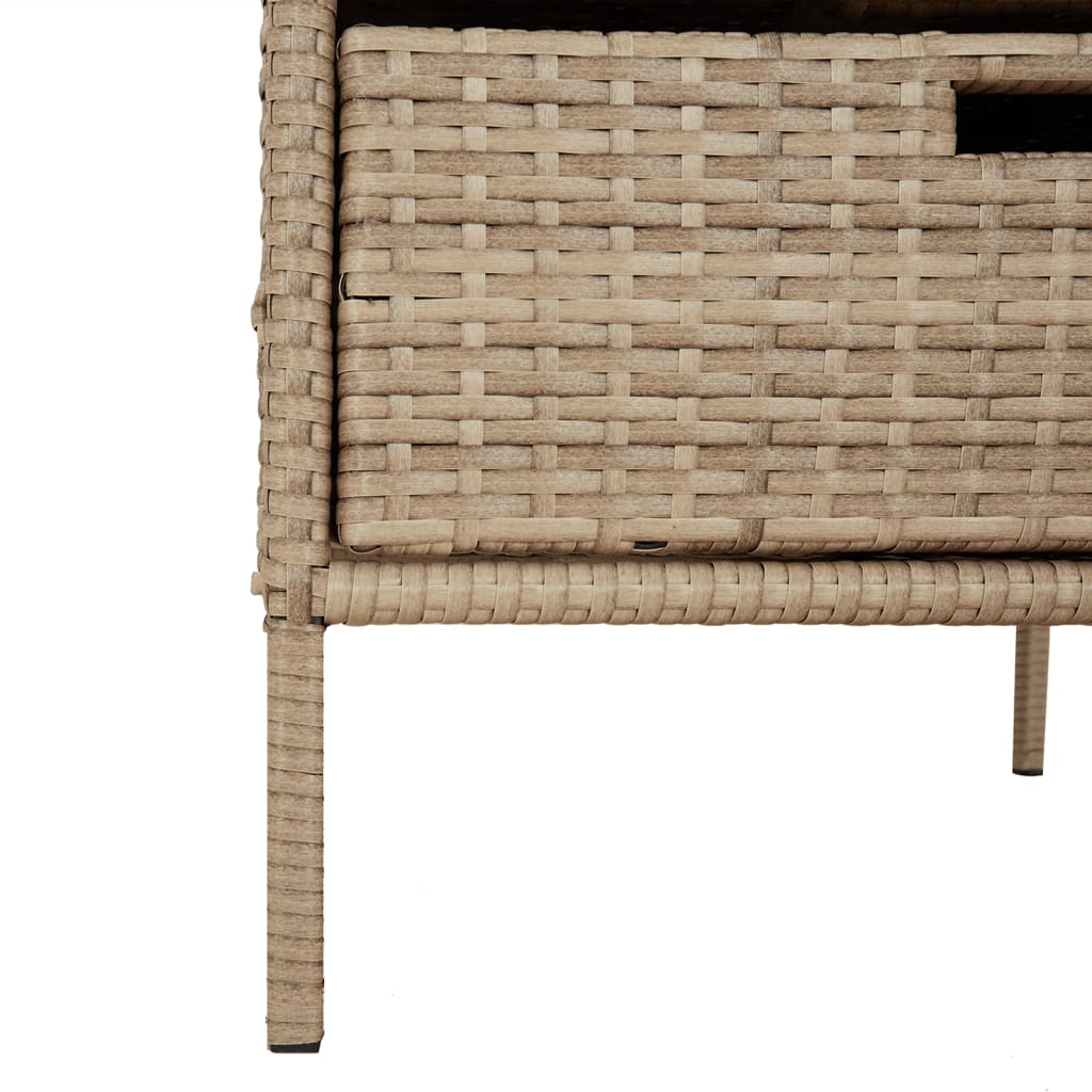 Tuinkast 55x59x80 cm poly rattan beige is nu te koop bij PeponiXL, paradijselijk wonen!