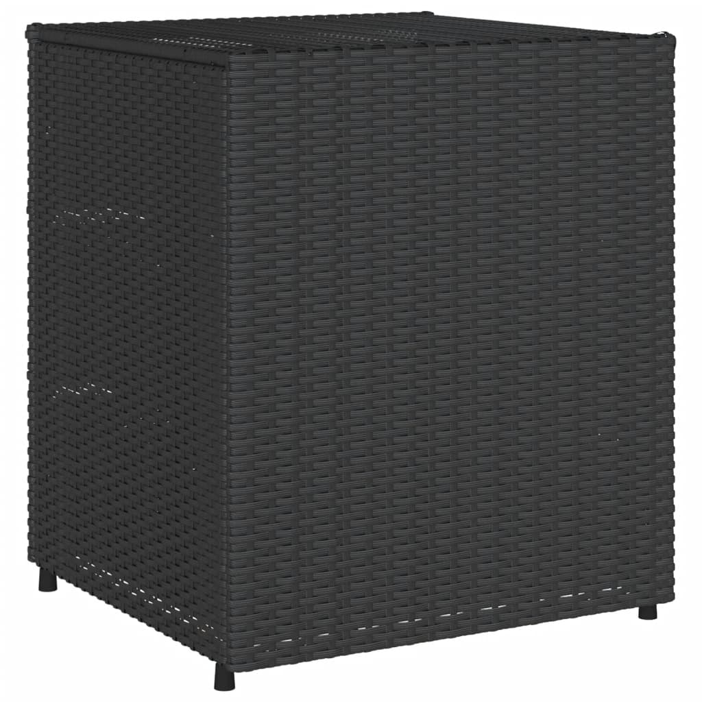 Tuinkast 55x59x69 cm poly rattan zwart is nu te koop bij PeponiXL, paradijselijk wonen!