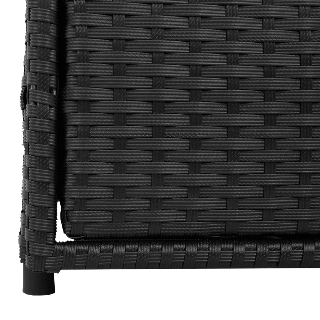 Tuinkast 55x59x69 cm poly rattan zwart is nu te koop bij PeponiXL, paradijselijk wonen!