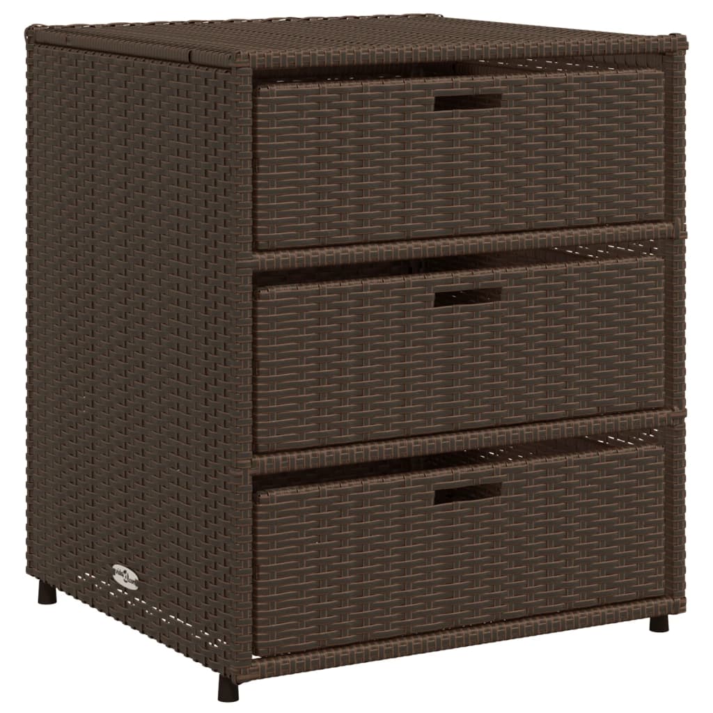 Tuinkast 55x59x69 cm poly rattan bruin is nu te koop bij PeponiXL, paradijselijk wonen!