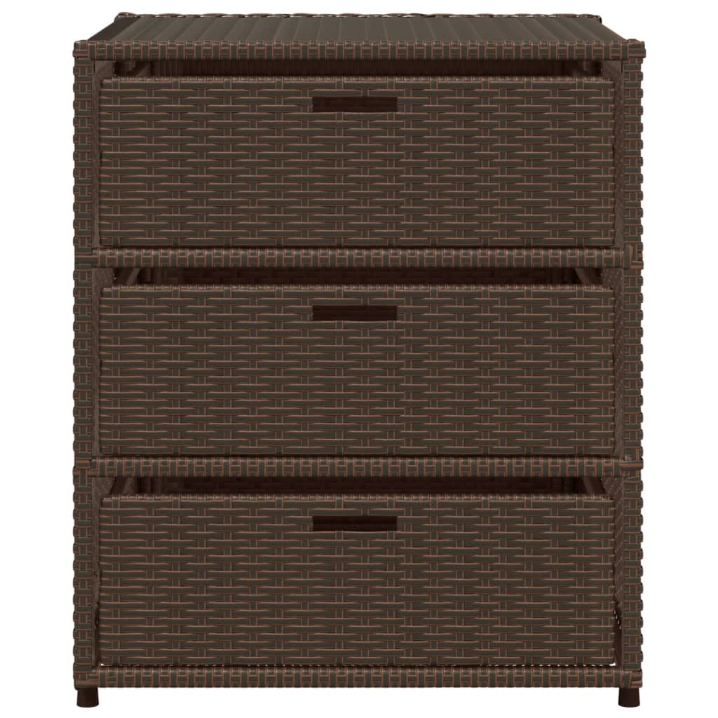 Tuinkast 55x59x69 cm poly rattan bruin is nu te koop bij PeponiXL, paradijselijk wonen!