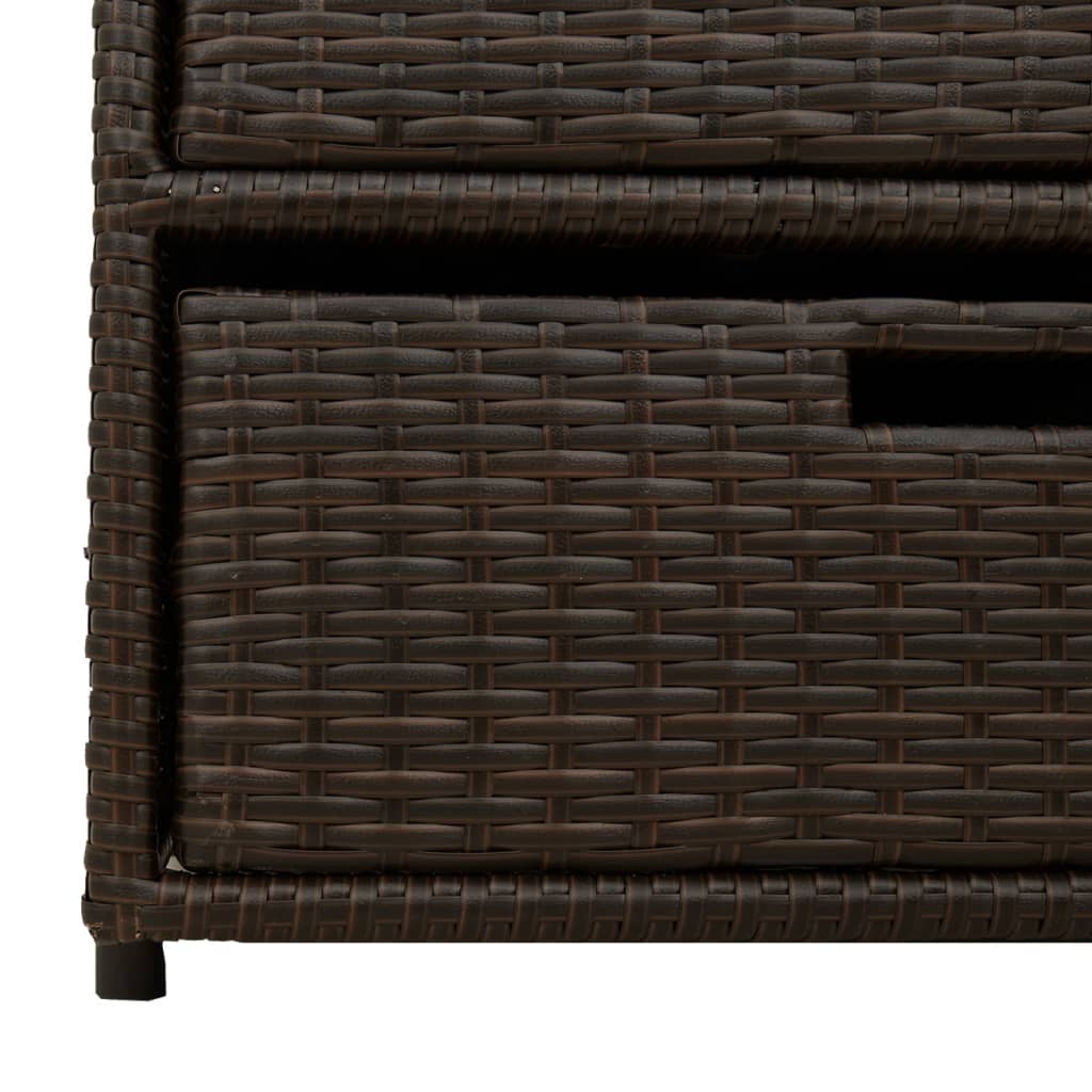 Tuinkast 55x59x69 cm poly rattan bruin is nu te koop bij PeponiXL, paradijselijk wonen!