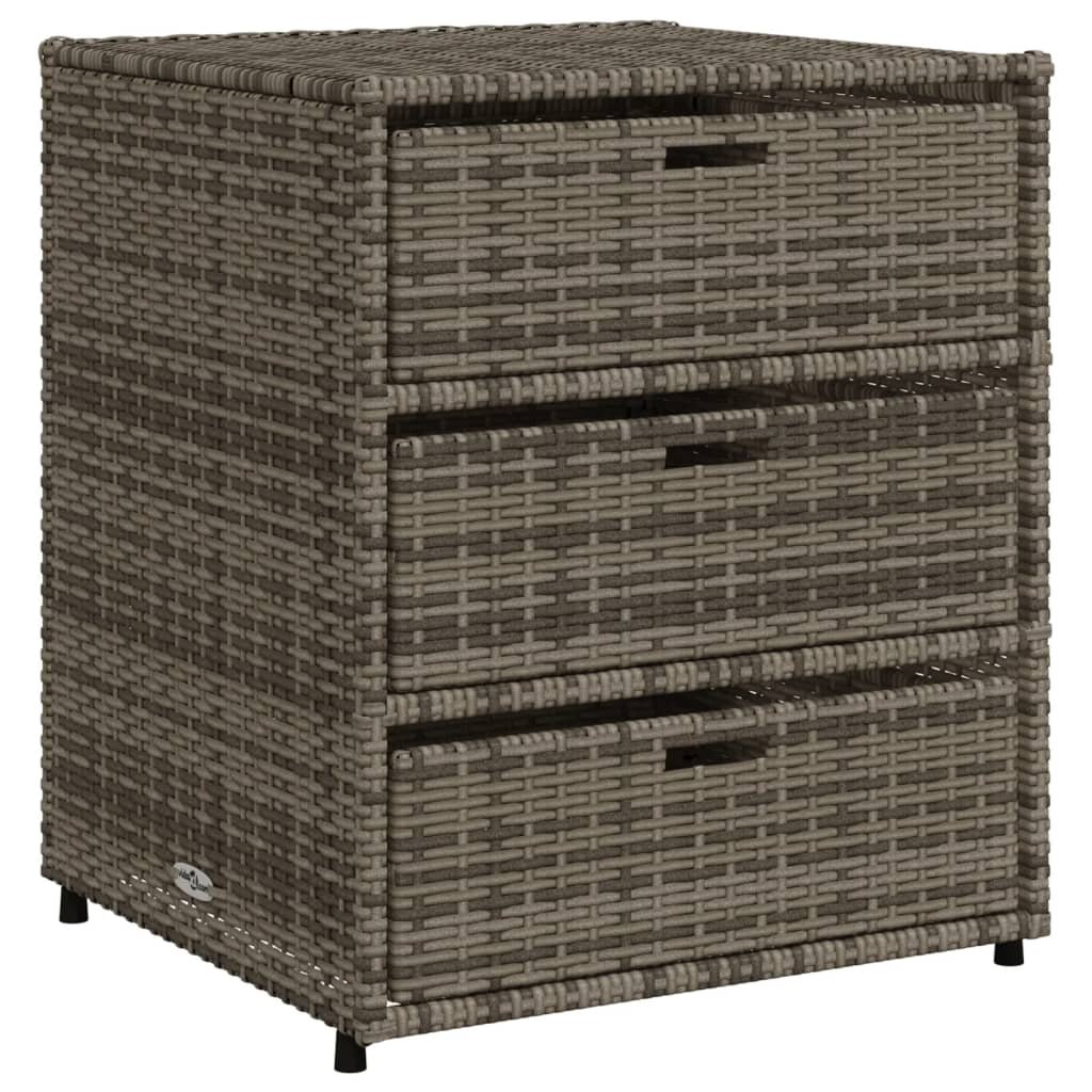 Tuinkast 55x59x69 cm poly rattan grijs is nu te koop bij PeponiXL, paradijselijk wonen!