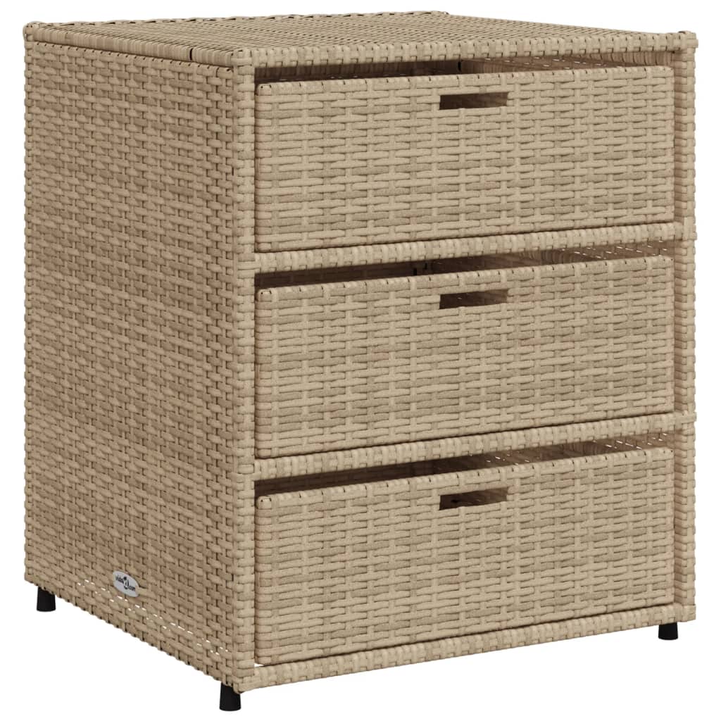 Tuinkast 55x59x69 cm poly rattan beige is nu te koop bij PeponiXL, paradijselijk wonen!