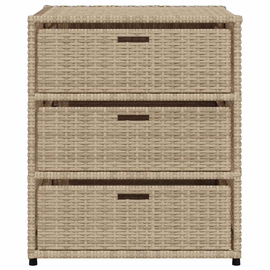 Tuinkast 55x59x69 cm poly rattan beige is nu te koop bij PeponiXL, paradijselijk wonen!